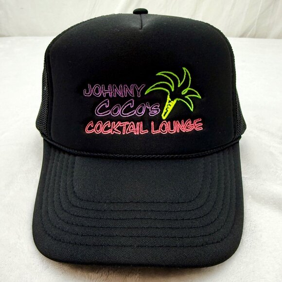 Johnny Coco's Cocktail Lounge Adjustable Snapback Meshback Cap Hat Black Otto - Picture 1 of 9
